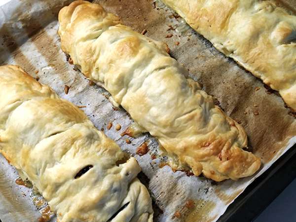 Oslič v listnatem testu s špinačo - Priprava korak 6