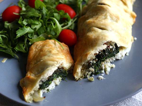 Oslič v listnatem testu s špinačo - Priprava korak 7