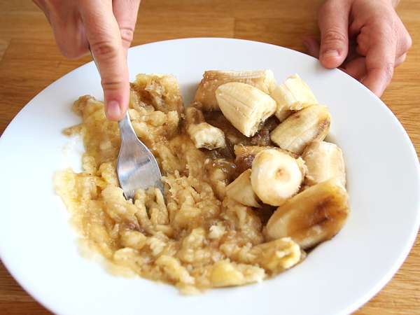 Banana torta brez sladkorja - Banana kruh - Priprava korak 1