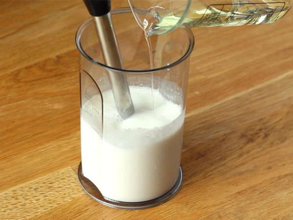Lactonnaise. Mlečna majoneza, brez jajc - Priprava korak 2