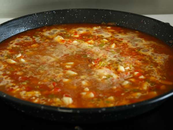 Enostaven riž z lignji - Priprava korak 4