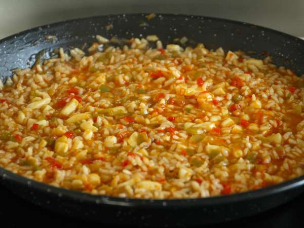 Enostaven riž z lignji - Priprava korak 5