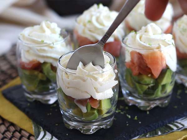 Dimljeni losos in avokado verrines - Priprava korak 6