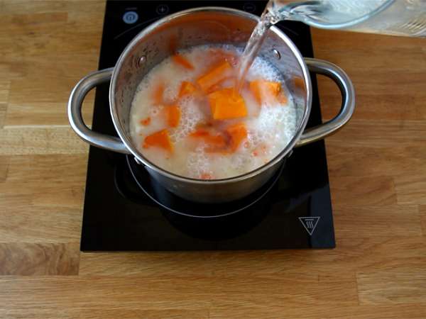 Juha iz maslenice in koralne leče - Priprava korak 1