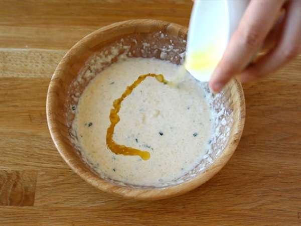 Krompirjevi vaflji - Sendvič z vaflji z dimljenim lososom in fromage frais - Priprava korak 3