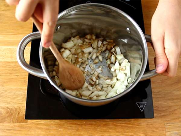 Enostaven koralni lečni dahl - Priprava korak 1