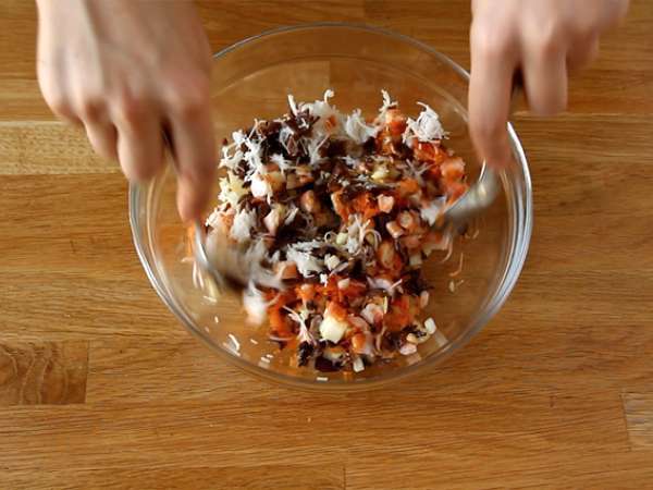 Rezanci s kozicami in gobami - Priprava korak 3