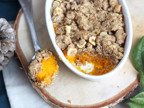 Butternut crumble z lešniki - Priprava korak 5