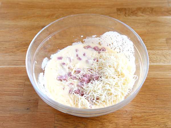 Nizkomaščobni quiche s šunko, sirom in jogurtom! - Priprava korak 1