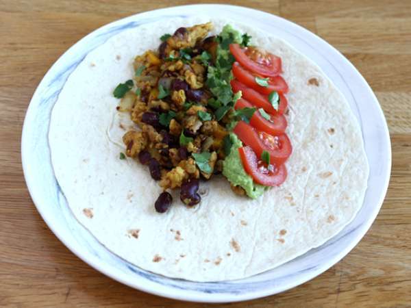 Vegetarijanske fajitas s teksturiranimi sojinimi beljakovinami - Priprava korak 4
