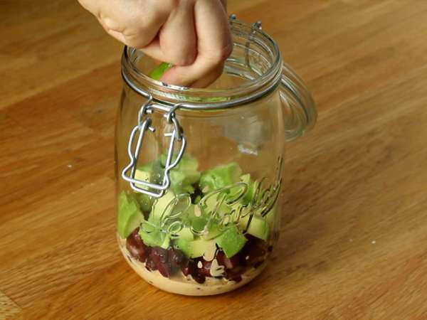 Mehiški solatni kozarci - Priprava korak 3