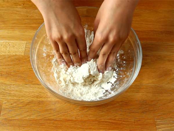 Gyozas s piščancem, korenčkom in gobami - Priprava korak 1