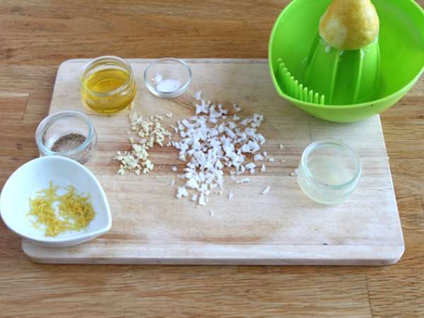 Solata iz bučk, kozjega sira in limone - Priprava korak 1