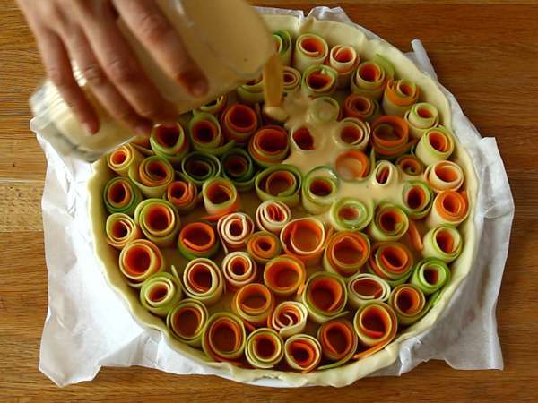 Roza bučk in korenčkov quiche - Priprava korak 4