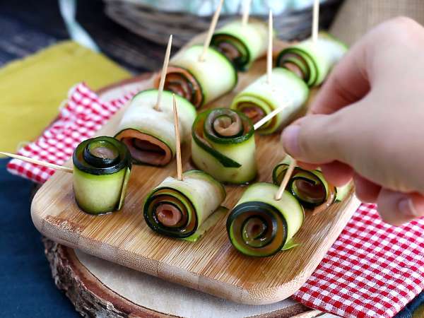 Zvitki iz bučk in dimljenega lososa - Priprava korak 6