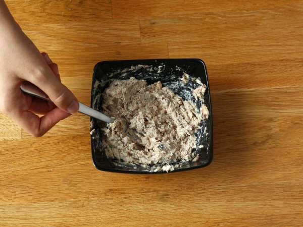 Zvitki iz bučk in sardin - Priprava korak 2