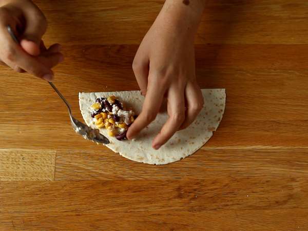 Vegetarijanski taco samosas - Priprava korak 2