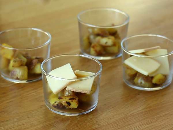 Verrines iz raclette (brez aparata): uživajte tudi kot aperitiv - Priprava korak 3
