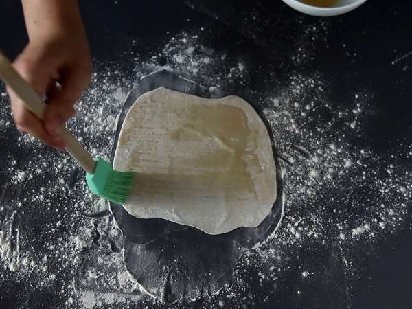 Kitajske palačinke z zeleno čebulo - Scallion palačinke - Priprava korak 2