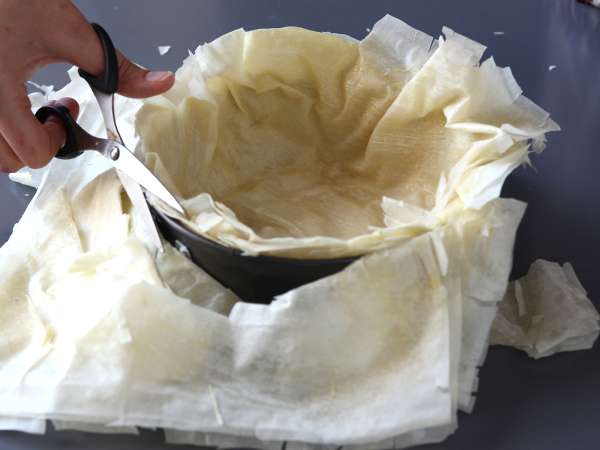 Baklavski cheesecake s pistacijami, hrustljav in topljiv - Priprava korak 2