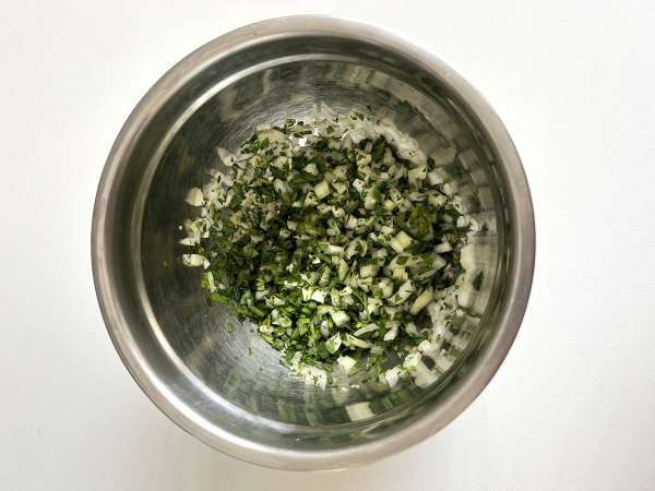 Köfte - turške mesne kroglice - Priprava korak 1