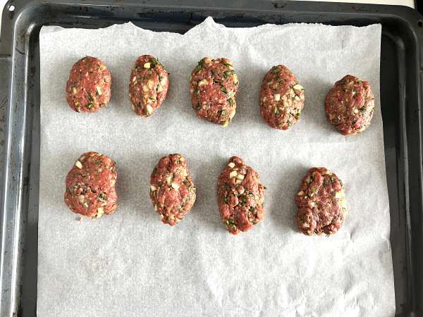 Köfte - turške mesne kroglice - Priprava korak 4