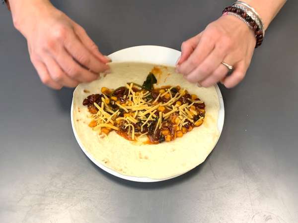 Vegetarijanske enchiladas - Priprava korak 3