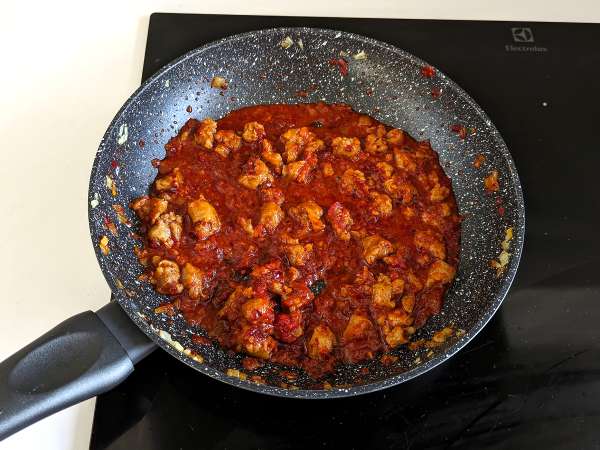 Rižota 'nduja in klobasa, prva jed z intenzivnim okusom - Priprava korak 3