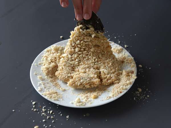 Bakan s panko drobtinami, japonski kari v slogu katsu, vendar vegetarijanski - Priprava korak 8