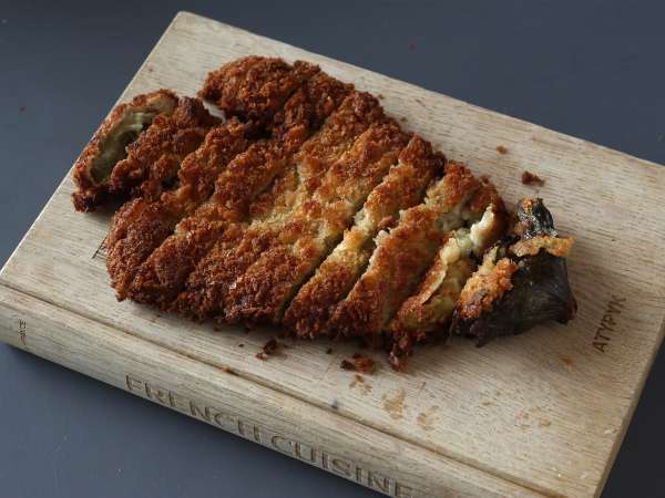 Bakan s panko drobtinami, japonski kari v slogu katsu, vendar vegetarijanski - Priprava korak 15