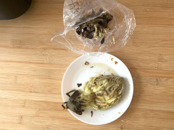 Bakan v prahu po milansko, vendar vegetarijansko - Kuhanje v aparatu za cvrtje na zraku - Priprava korak 5