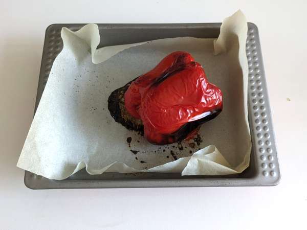 Humus iz rdeče paprike - Priprava korak 1