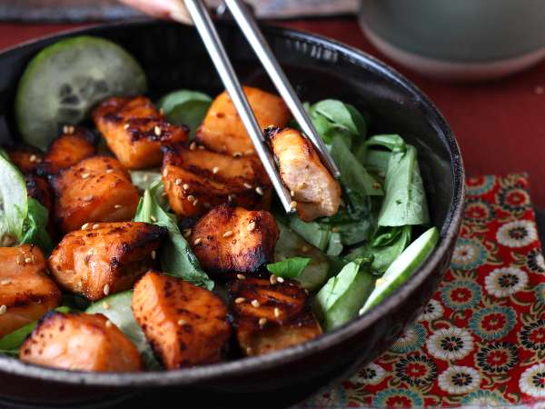 Lososovi grižljaji v zračnem cvrtniku z azijsko marinado - Priprava korak 4