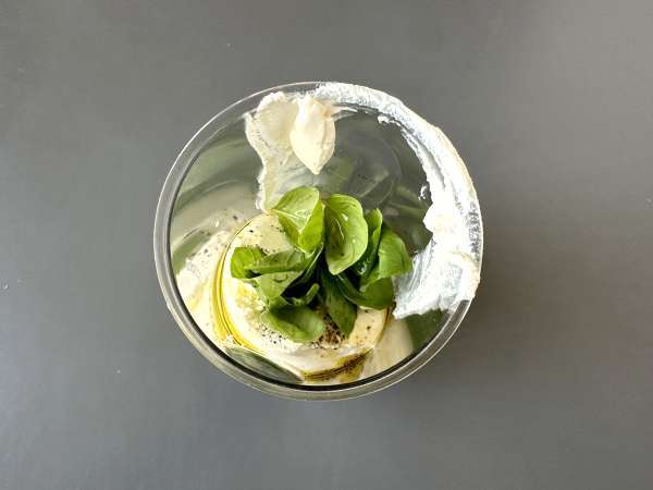 Testenine s kremo rikote in baziliko - Priprava korak 3