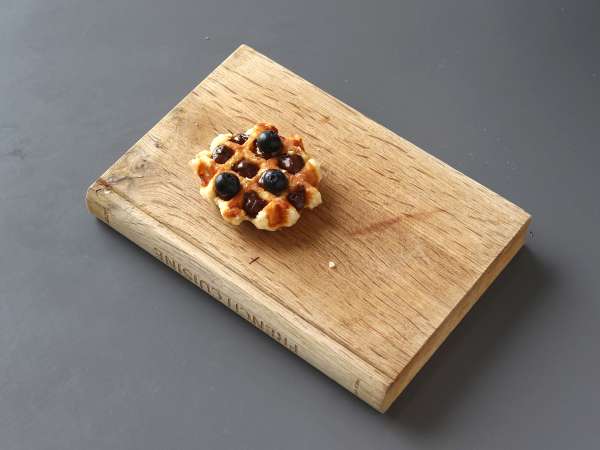 Vaflji s sadjem, čokolado in stepeno smetano - Priprava korak 4