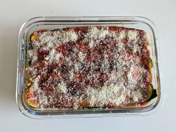 Parmigiana iz bučk v zračnem cvrtniku: hitra, lahka in hrustljava - Priprava korak 8