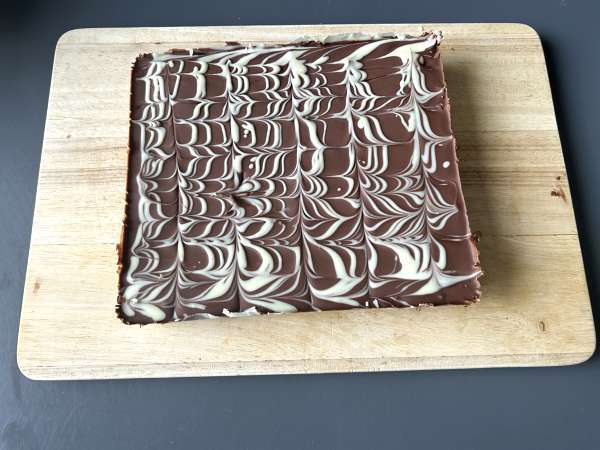 Rkhama, maroška sladica z arašidi in čokolado, ki ne potrebuje pečice - Priprava korak 8