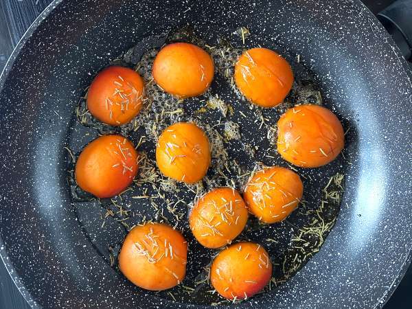 Pečena marelica, rukola in solata burrata - Priprava korak 3