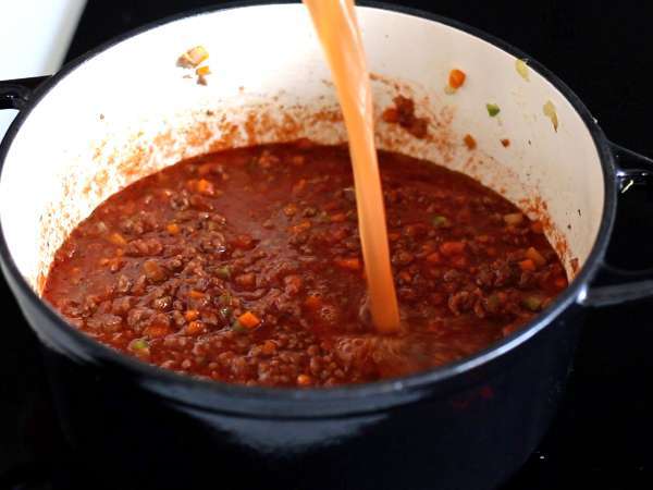 Domača bolonjska omaka - ragù alla bolognese - Priprava korak 5