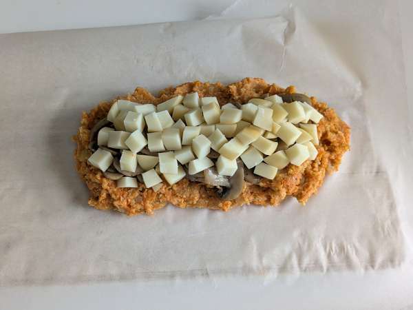 Bučna pečenka z gobami in žilavim sirom scamorza: okusen in enostaven pečen recept - Priprava korak 9