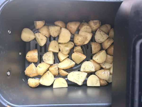 Kaprica bogov v prahu s krompirjem iz airfryerja - Priprava korak 2