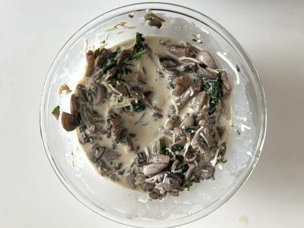 Špinačni in gobovi flani - Priprava korak 9