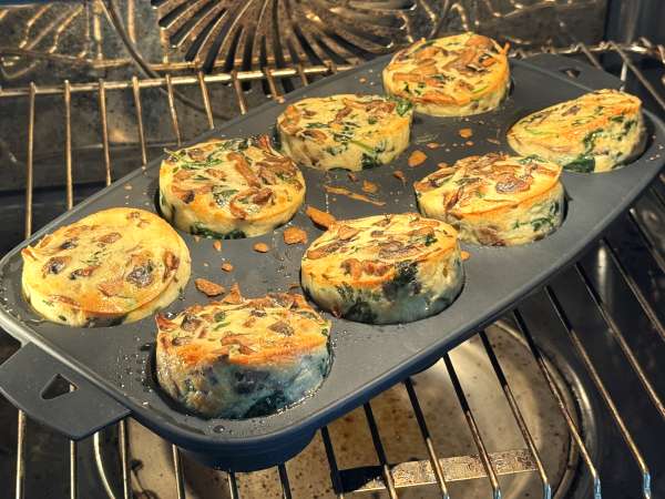 Špinačni in gobovi flani - Priprava korak 11