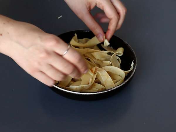 Palačinke tagliatelle s čokolado in arašidi! - Priprava korak 6