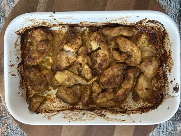 Piščančja šavarma iz Air Fryerja, pita in tahini omaka - Priprava korak 6