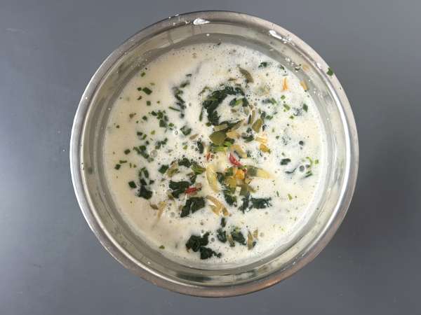 Quiche brez testa z lososom, špinačo in skuto - Priprava korak 5