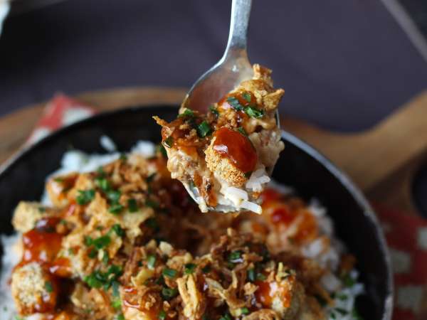 Hrustljavi tofu (crousty tofu): vegetarijanska različica hrustljavega piščanca - Priprava korak 7