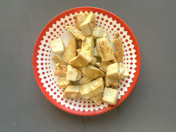 Palak tofu: indijski curry s špinačo in tofujem - Priprava korak 6