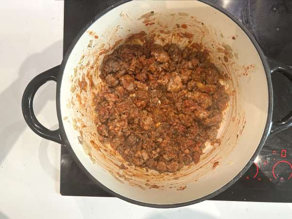 Lazanjska juha z mesom, rikoto in parmezanom - Priprava korak 3