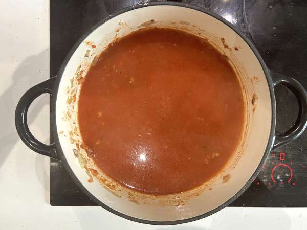 Lazanjska juha z mesom, rikoto in parmezanom - Priprava korak 4